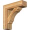 Ekena Millwork Olympic Block Rough Sawn Bracket w/ Offset Brace, Western Red Cedar, 8"W x 28"D x 28"H BKT0806X28X28OLY05RWR - alternate 1